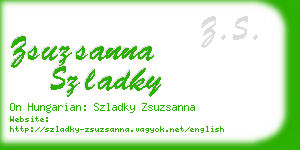 zsuzsanna szladky business card